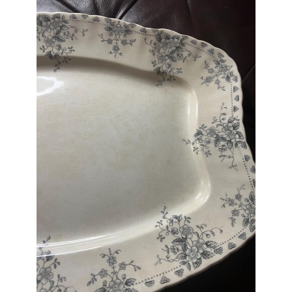 W.H Grindley 1891-1914 Arabic ironstone platter floral pattern 14 1/2 x 10 1/2 - Picture 6 of 6